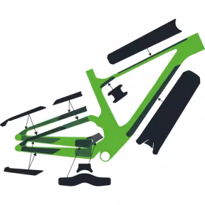Frame Protection Kit SPARK Carbon, Clear Matte