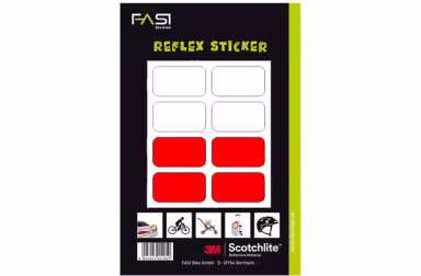reflective squares 3M self-adhesive white / red