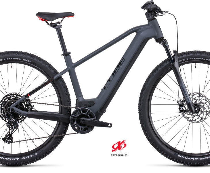 E Bike Cube Reaction Hybrid One 400 Cube Reaction Hybrid Performance 400 Electric Mountain Bike Grey (2022