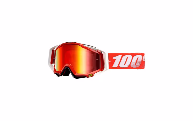 100% Google Racecraft Fire Red