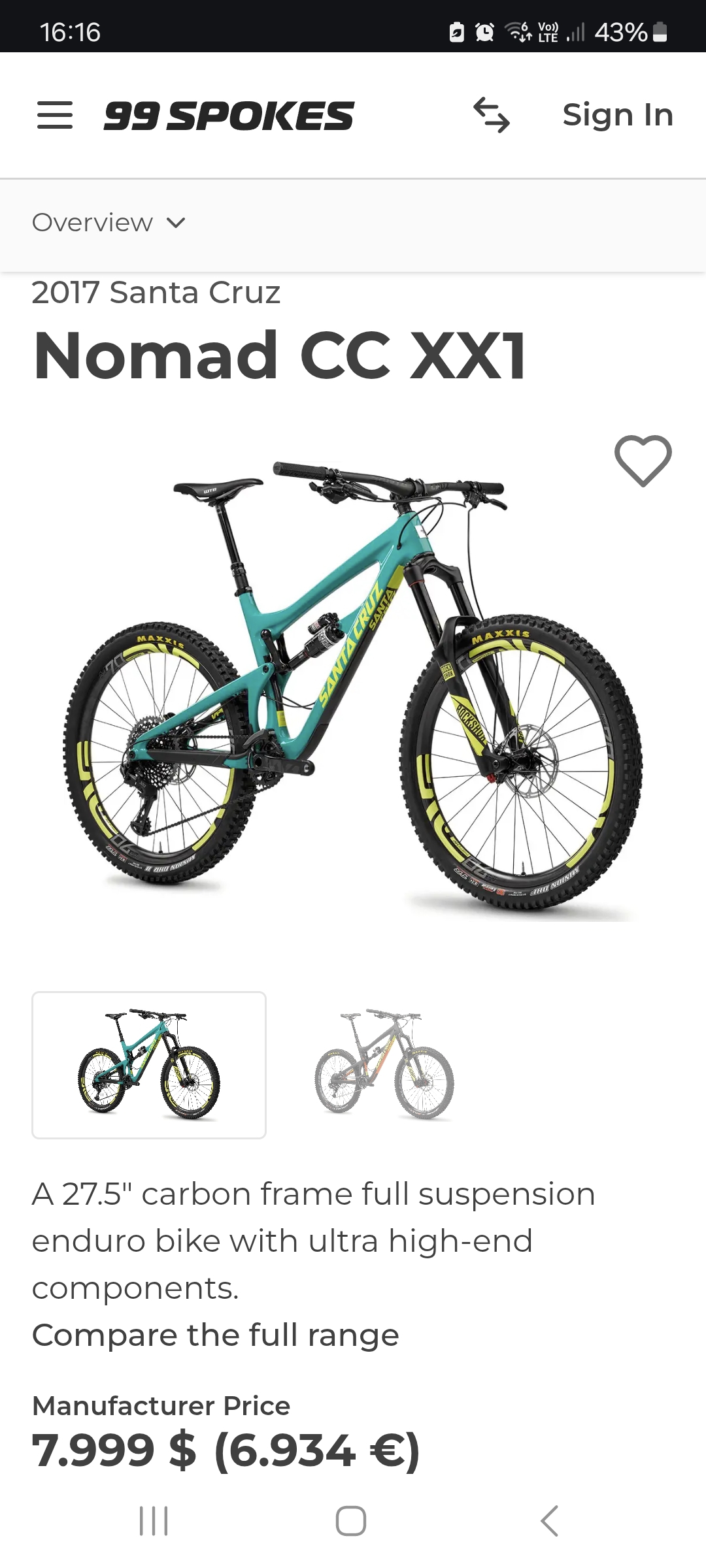 Enduro Santa Cruz Nomad 2017 Specs Nomad Carbon Santa Cruz Nomad