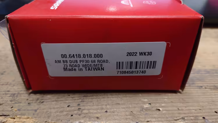 SRAM Bottom Bracket DUB PF30 (46x68/73x28.99)Road/W/MTB