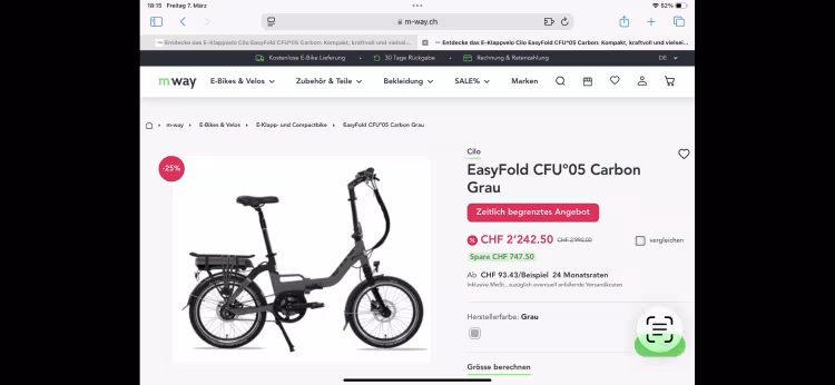 Cilo Easyfold Cfu 05 Carbon Grau