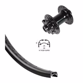 Rodi RYOT 29" MTB Laufrad vorne, 6 Loch Disc