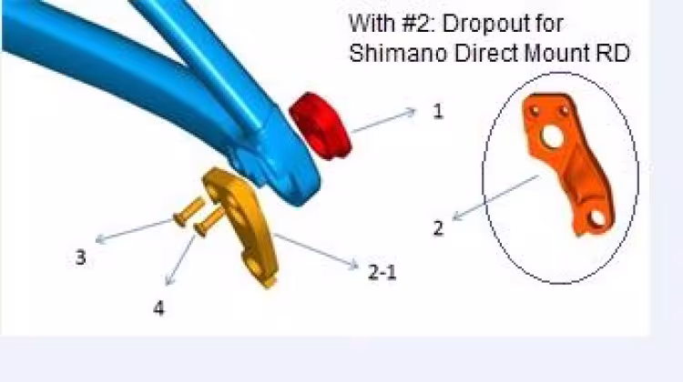 GIANT dropout / Fathom E+ MY19 - MY20, Vall-E+ MY20 / Shimano montaggio diretto
