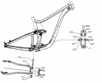 GIANT Lower linkage Lagerset / Trance X MY21 (Alu)