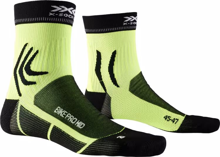 X-SOCKS Bike Pro mid opal black/phyton yellow