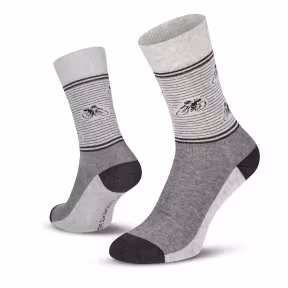 Le Patron Vintage Cyclist Socks grey melange