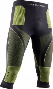 X-BIONIC Pantalons 3/4 Men Energy Accumulator 4.0 charbon/jaune