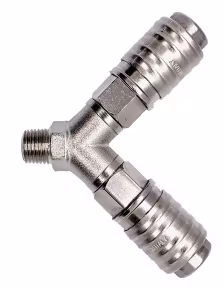AZE Y-distributore con attacco filettato 1/4", inclusi 2x raccordo