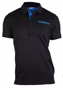Shimano Workshop Polo kurz blau schwarz