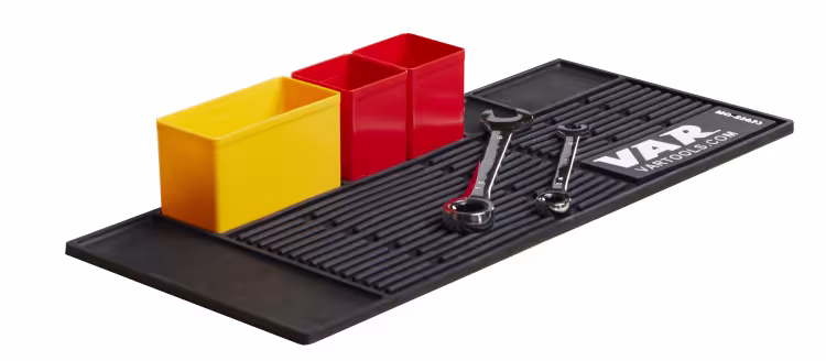 VAR tappetino da lavoro in gomma nero MO-52073