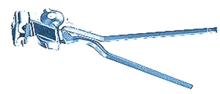 Pletscher Mittelstütze Zweibein metallic-silber