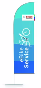 Bosch Beachflag eBike Service 3m Beachflag, Stecksystem und Bodenplatte