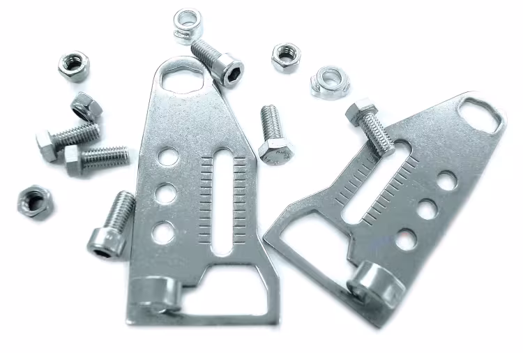 Pletscher piastre terminali delle aste per Quick-Rack regolabili a coppia inox