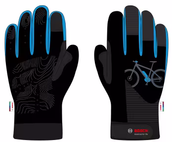 Bosch eBike Bicycle Glove black/blue