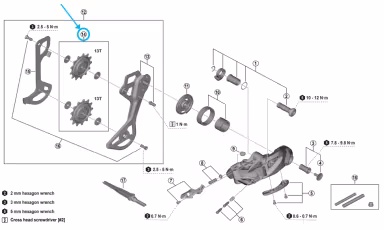 Shimano Führungs- und Spannrolle RD-M