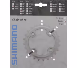 Shimano Kettenblatt XT FC-M785 24 Zähne AM
