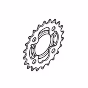 Shimano Kettenblatt DEORE FC-M522 24 Zähne AE mit Kettenschutz schwarz
