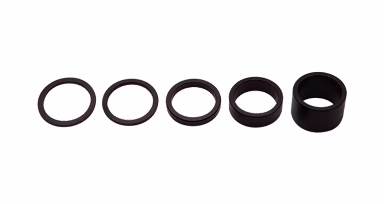 PRO Steuersatz-Spacer 28.6 mm Alu Set 2, 5, 10, 20 mm schwarz