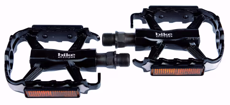Bike Attitude Pedale MTB M224G-DU 9/16" Alu schwarz-silber