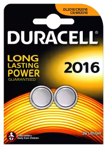 Duracell batterie CR2016 3V lithium pile bouton 2 pièces blister