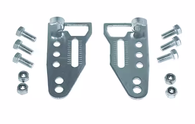 Pletscher Strebenendplatten verstellbar per Paar inox