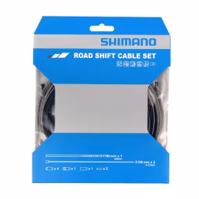 Shimano Schaltzugset Dura-Ace OT-SP41 geichtet OT-SP40, 1x Hüllenendh. gedichtet OT-SP41 für Wechsel, 2xKabelendkappen