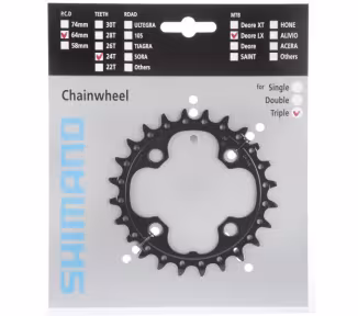 Shimano Kettenblatt SLX FC-M660 24 Zähne AE schwarz