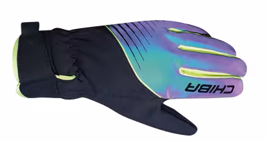 Chiba Kids Waterproof Gloves rainbow reflective/black