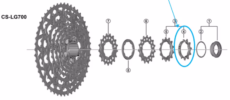 Shimano Pignon CS-LG700 1