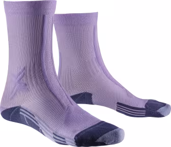 X-SOCKS Women Trail Run Discover Crew Orchid/Sunset Blue