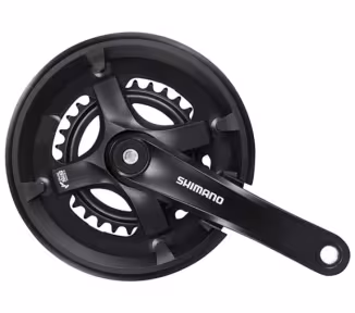 Shimano guarnitura con corona TY FC-TY501 170 mm 46X30 protezione catena nera