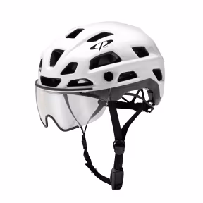 CP Bici visiera del casco CYLITE trasparente bianco opaco/nero lucido