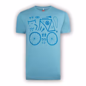 Le Patron T-shirt de vélo aqua mélangé