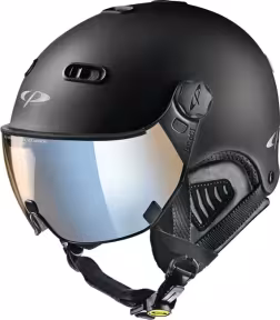CP Ski CARACHILLO casco nero soft touch / visiera n.26