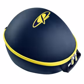 CP helmet hard case blue with yellow logo