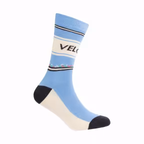 Le Patron chaussettes Velovelo bleu ciel