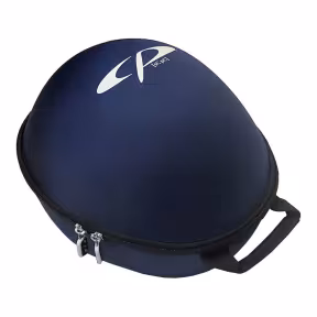 CP casco custodia rigida blu con logo bianco