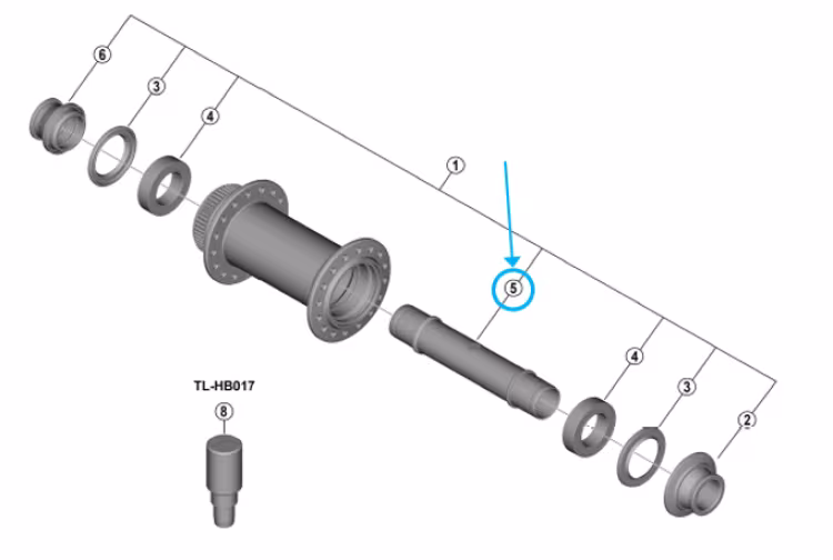 Shimano Achse HB-M9210-B