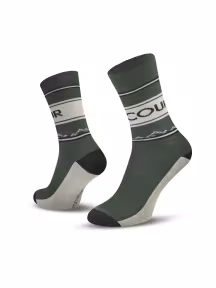 Le Patron Coureur chaussettes vert foncé