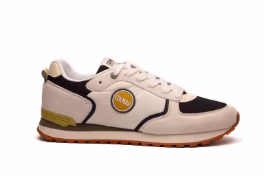 Colmar Chaussure Homme Travis Block 068 blanc cassé/marine/vert citron