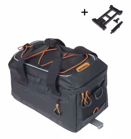 Basil Miles Tarpaulin sac de porte-bagages MIK noir orange