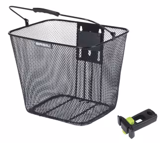 Basil Bilbao Bicycle Basket Front KF incl. Handlebar Tube Holder Black