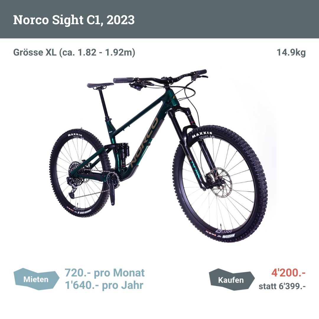 2023 NORCO Sight C1 for sale - Test bike, Green, X-Large - Zurich