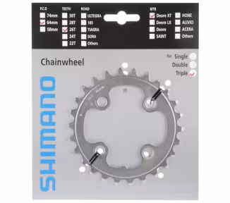 Shimano Kettenblatt XT FC-M771 26 Zähne silber
