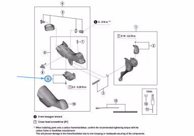 Shimano Griff-Abdeckung links BL-U3030 mit Schraube