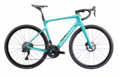 Bianchi Infinito 47 Shimano 105 Di2 Celeste Metallico/Logo Ck16B30R , 90/38 (40), 50/34-11/36