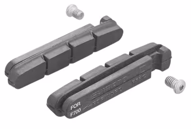 Shimano Gommes de frein R55C3 pour les jantes en aluminium avec vis de fixationn paire