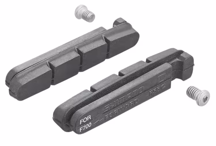 Shimano Gommes de frein R55C3 pour les jantes en aluminium avec vis de fixationn paire